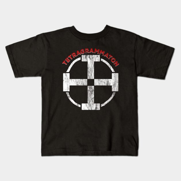 Tetragrammaton Symbol - Equilibrium Kids T-Shirt by scottlakes